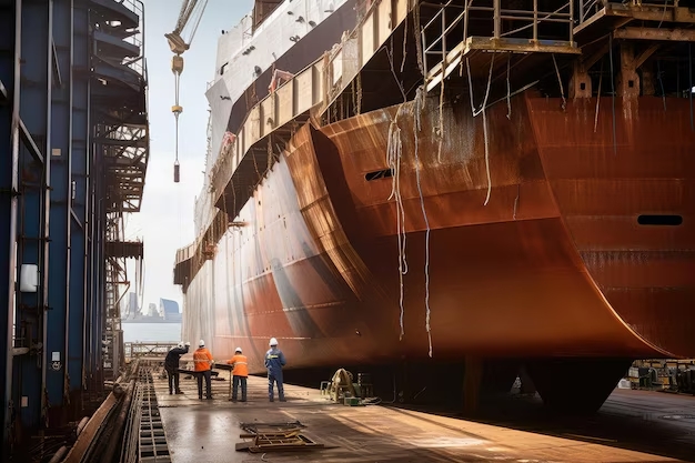 Cargo vessel at sea